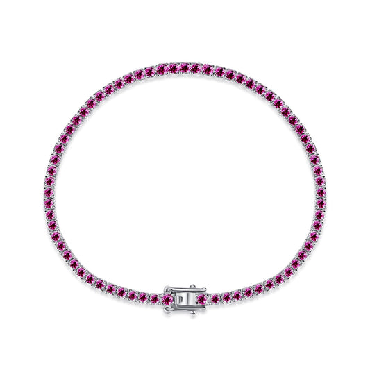 [Angela Jewelry]Dazzling Colorful Round Cut Daily Bracelet