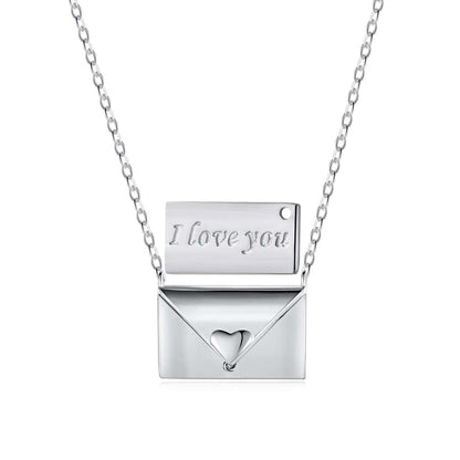 [Angela Jewelry]Envelope Heart Shape Mother's Day Necklace