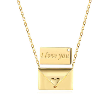 [Angela Jewelry]Envelope Heart Shape Mother's Day Necklace