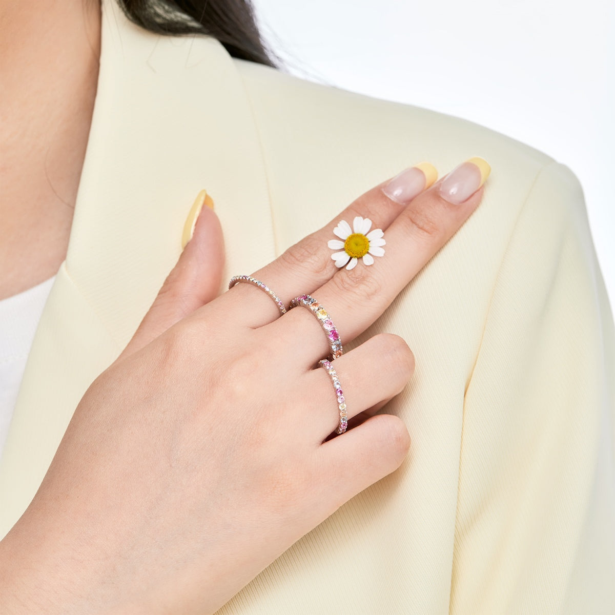 [Angela Jewelry]Elegant Vivid Round Cut Daily Ring