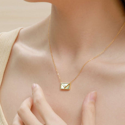 [Angela Jewelry]Envelope Heart Shape Mother's Day Necklace