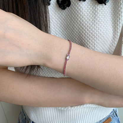 [Angela Jewelry]Dazzling Colorful Round Cut Daily Bracelet