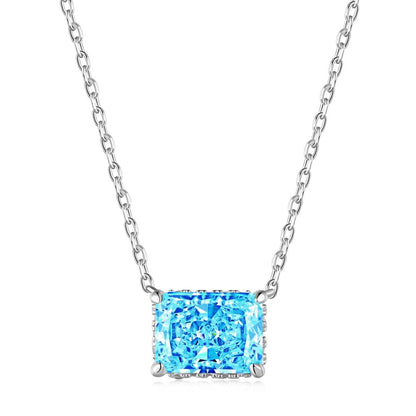 [Angela Jewelry]Luxurious Square Shape Colorful Necalack