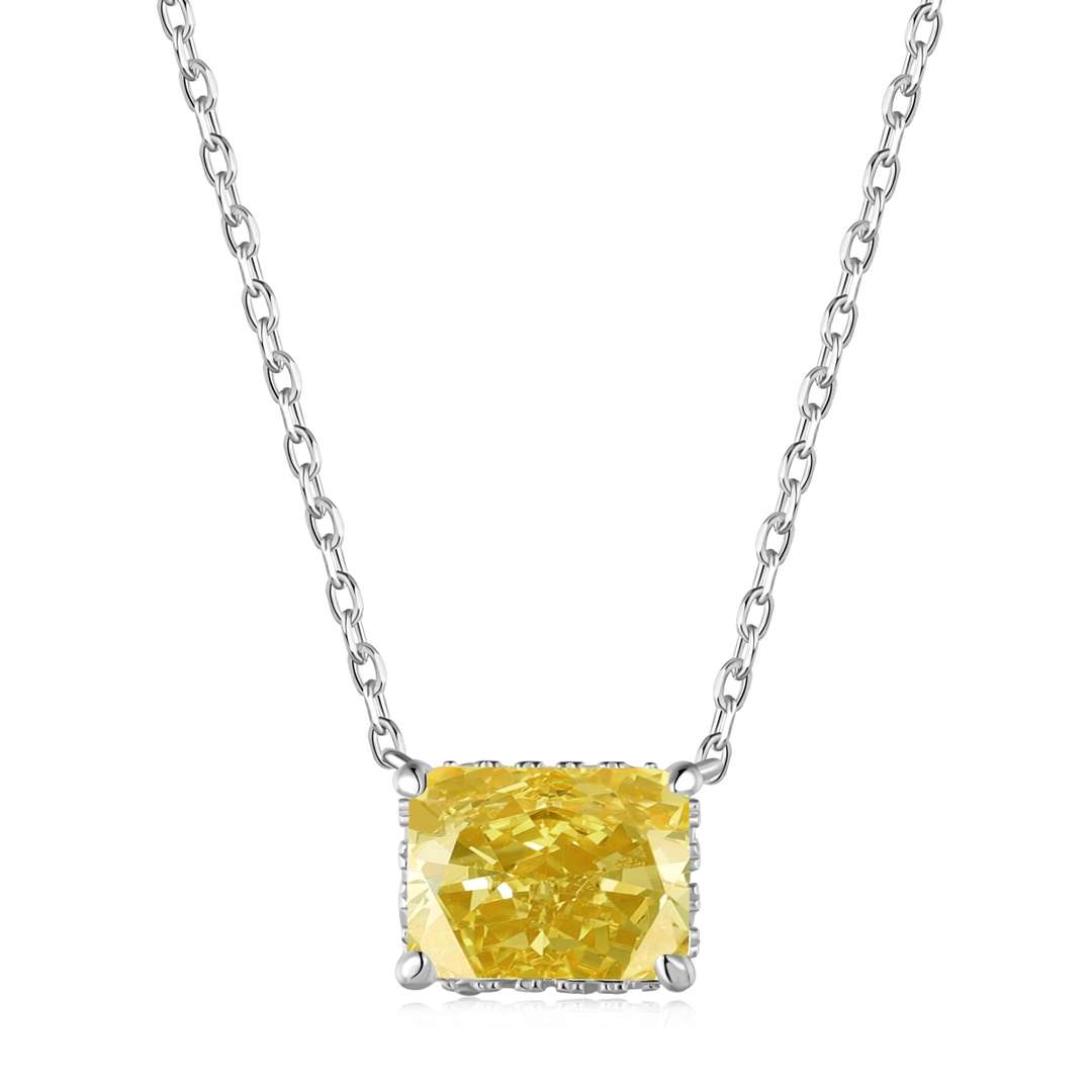 Angela Jewelry]Luxurious Square Shape Colorful Necalack