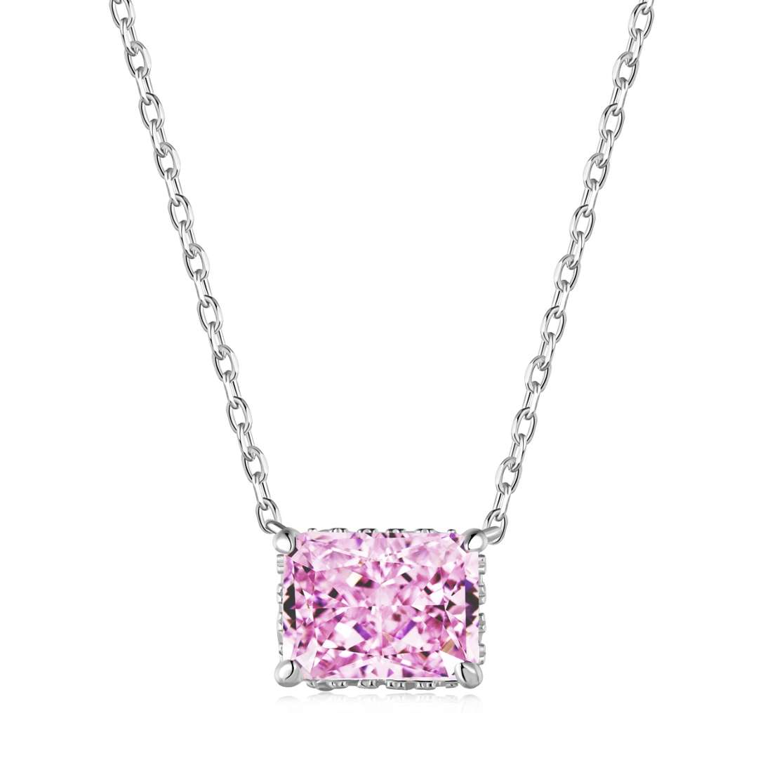 Angela Jewelry]Luxurious Square Shape Colorful Necalack