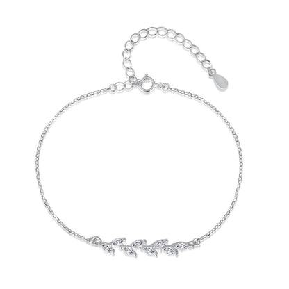 [Angela Jewelry]Elegant Wheat Leaves Shape Bracelet
