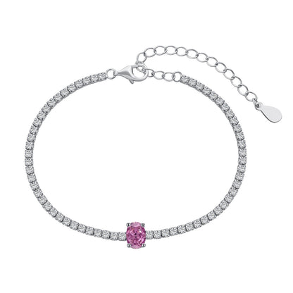 アンジェラジュエリー]0.75カラットの絶妙なオーバルカットデイリーブレスレット