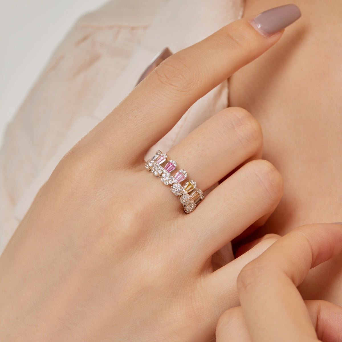 [Angela Jewelry]Gorgeous Radiant Cut Daily Ring