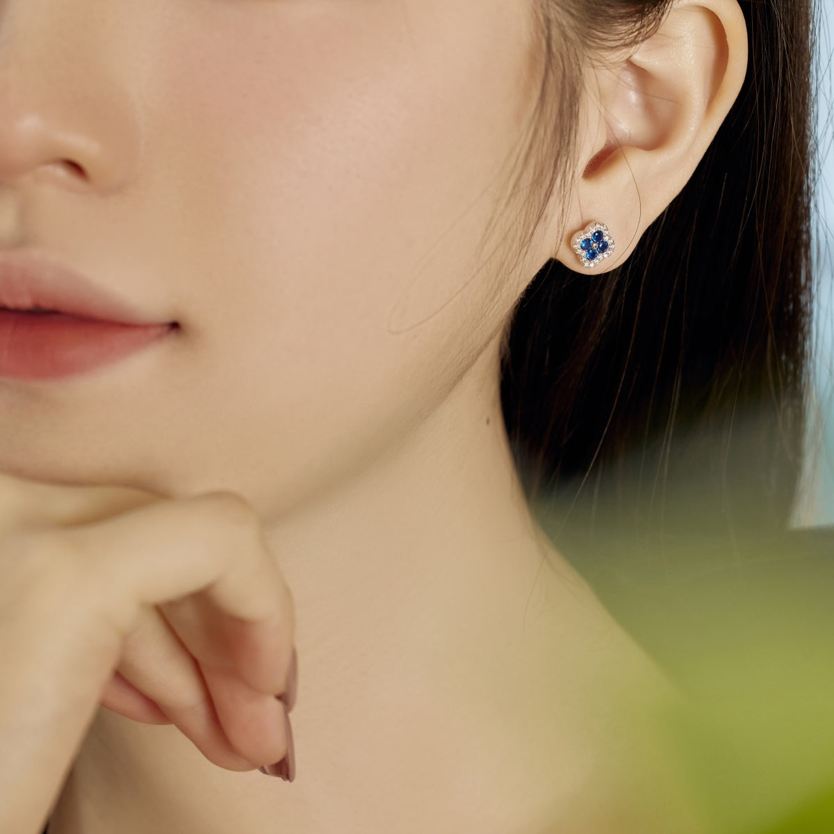 [Angela Jewelry]Four-Leaf Clover Flower Shaped Earrings