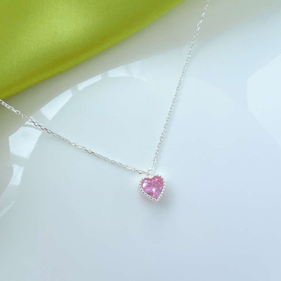 [Angela Jewelry]Ornate Heart Shape Necklace