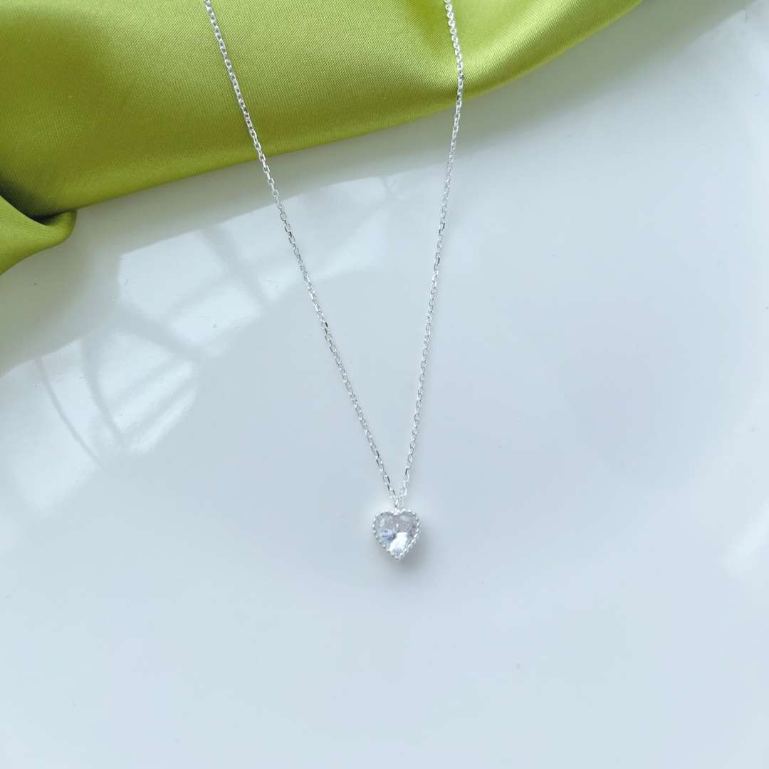 [Angela Jewelry]Ornate Heart Shape Necklace