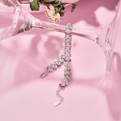 [Angela Jewelry]Dainty Exquisite Flower Shape Daily Bracelet