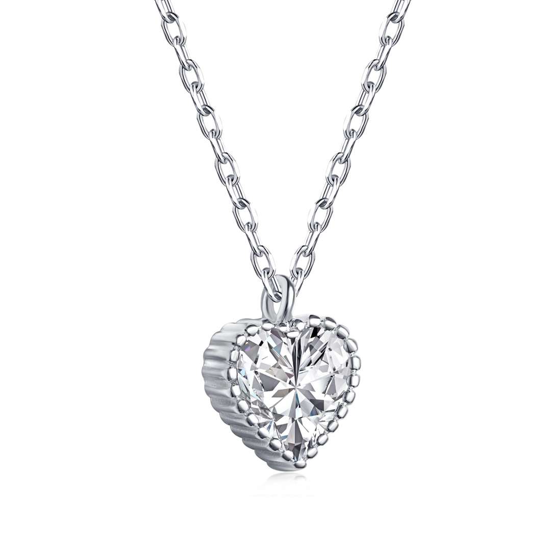 [Angela Jewelry]Ornate Heart Shape Necklace