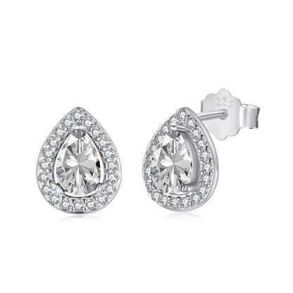 [Angela Jewelry]Luxurious Water Drop Shape Earrings