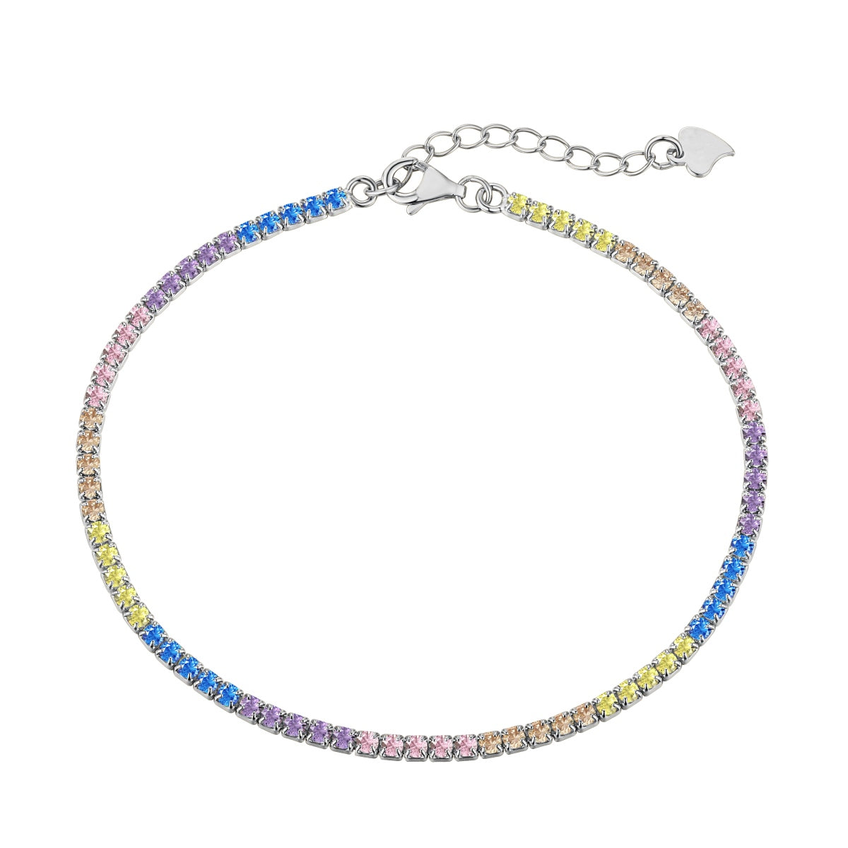 Angela Jewelry]Schillerndes, farbenfrohes Armband im Rundschliff für den Alltag