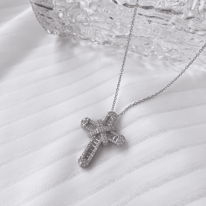 [Angela Jewelry]Gypsophila With Dimonds Necklace