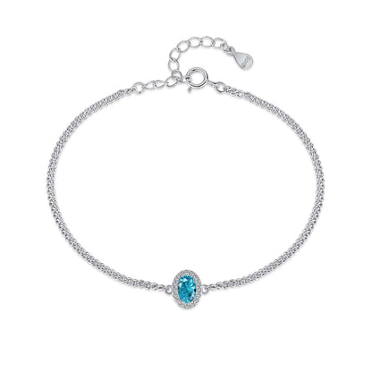 [Angela Jewelry]Exquisite Oval Shape Bracelet