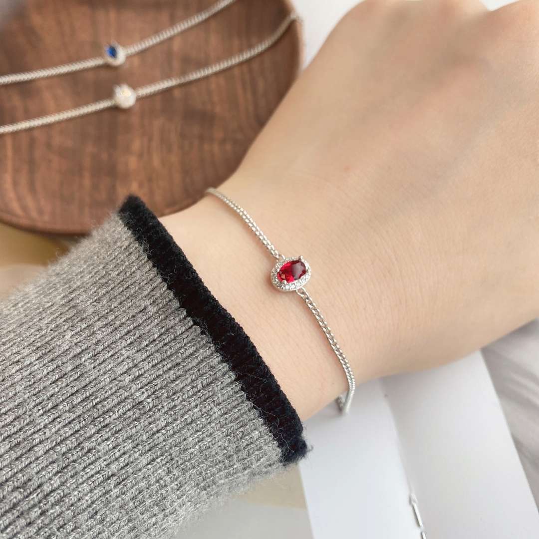 Angela Jewelry]Exquisite Oval Shape Bracelet