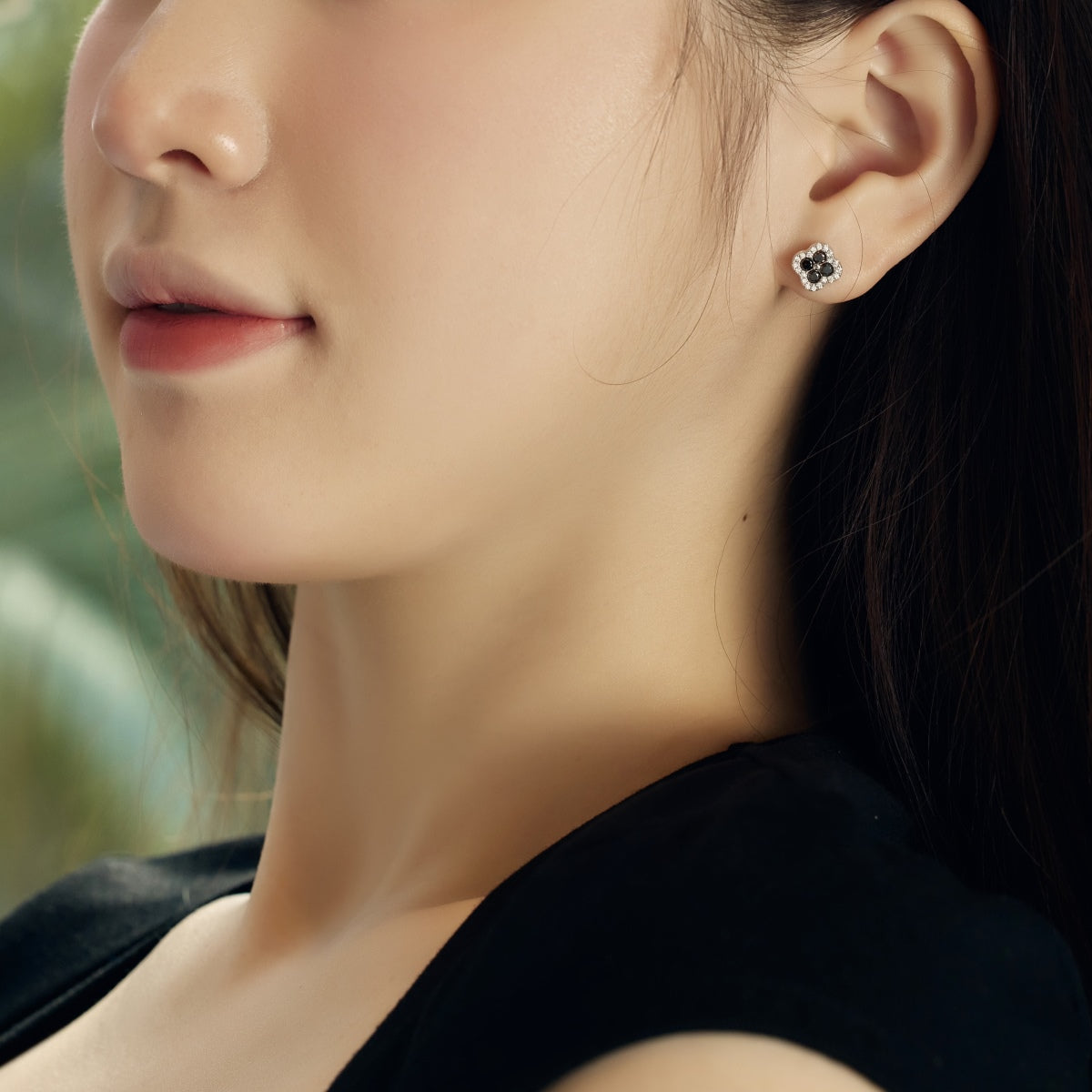 [Angela Jewelry]Four-Leaf Clover Flower Shaped Earrings