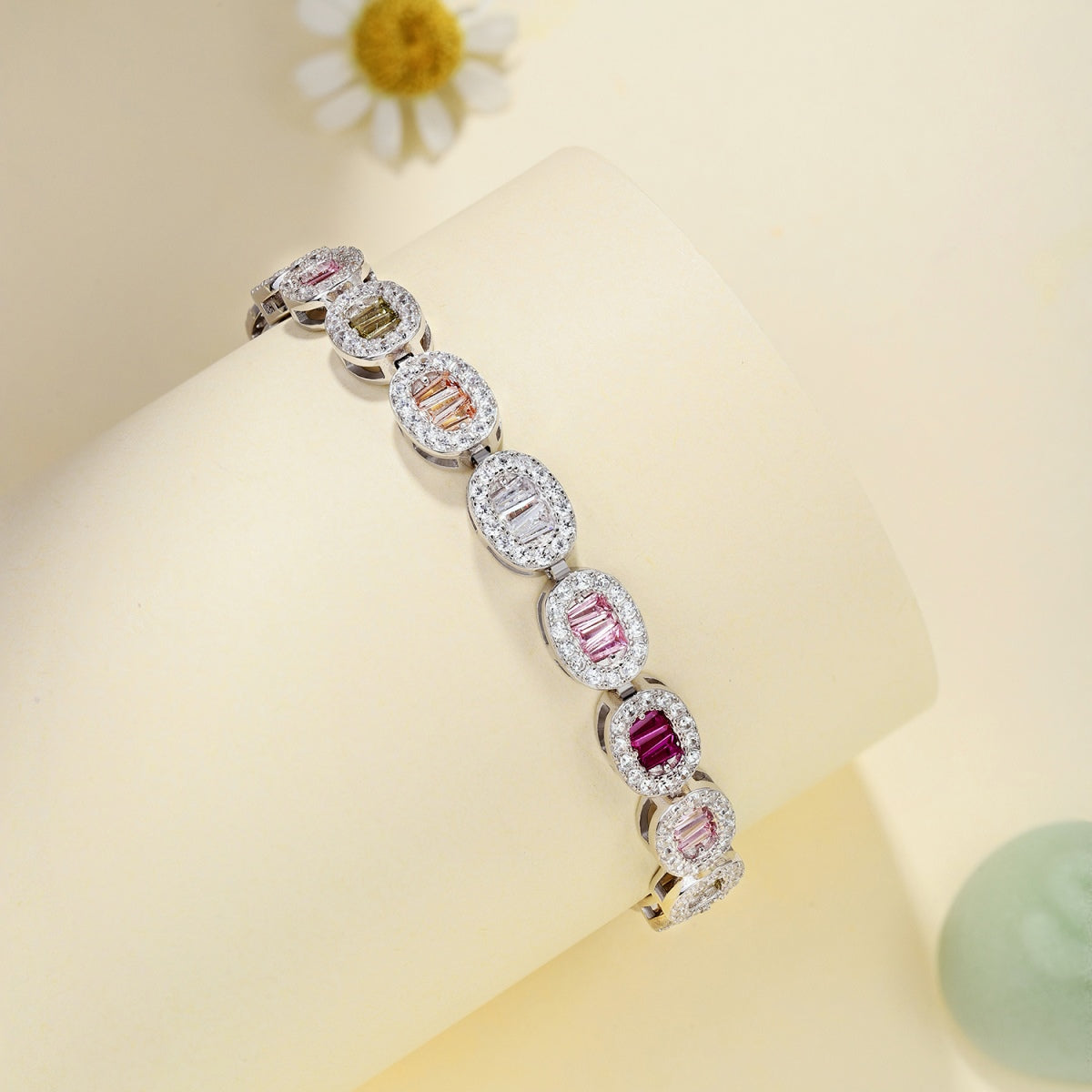 [Angela Jewelry]Exquisite Ornate Emerald Cut Daily Bracelet