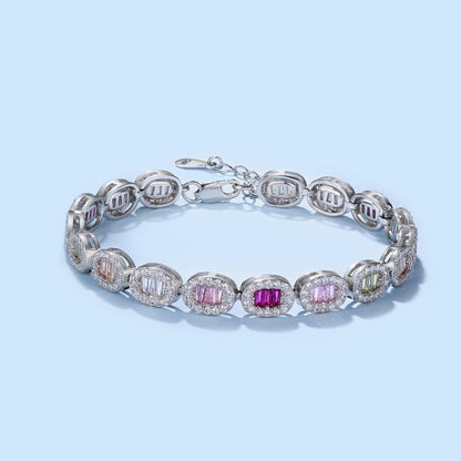 [Angela Jewelry]Exquisite Ornate Emerald Cut Daily Bracelet