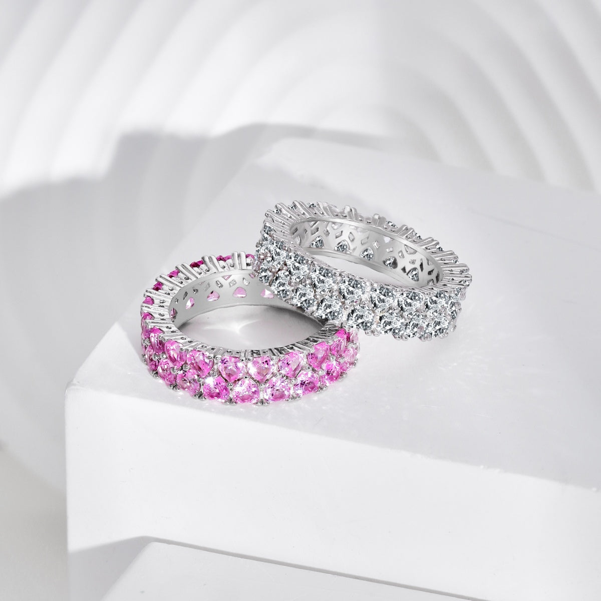 Angela Jewelry] Funkelnder Herzring