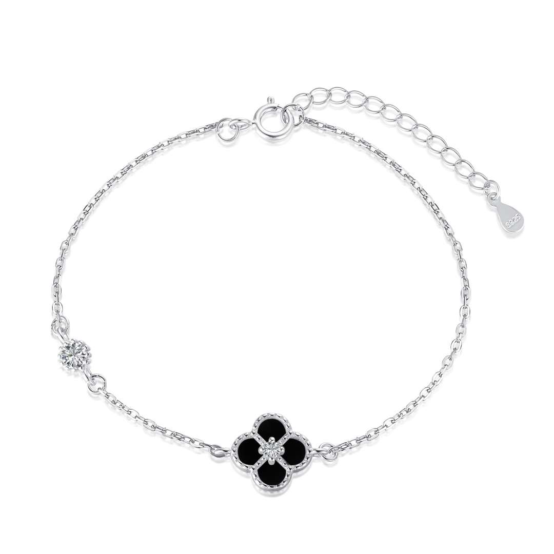 [Angela Jewelry]Delicate Four Leaf Clover Bracelet