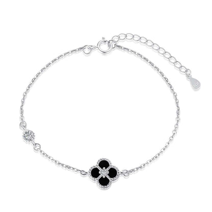 [Angela Jewelry]Delicate Four Leaf Clover Bracelet