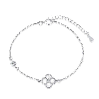 [Angela Jewelry]Delicate Four Leaf Clover Bracelet
