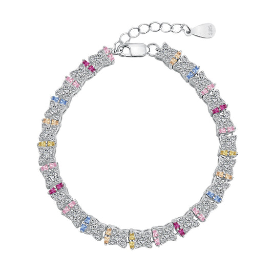 [Angela Jewelry]Unique Colorful Flower Shape Daily Bracelet