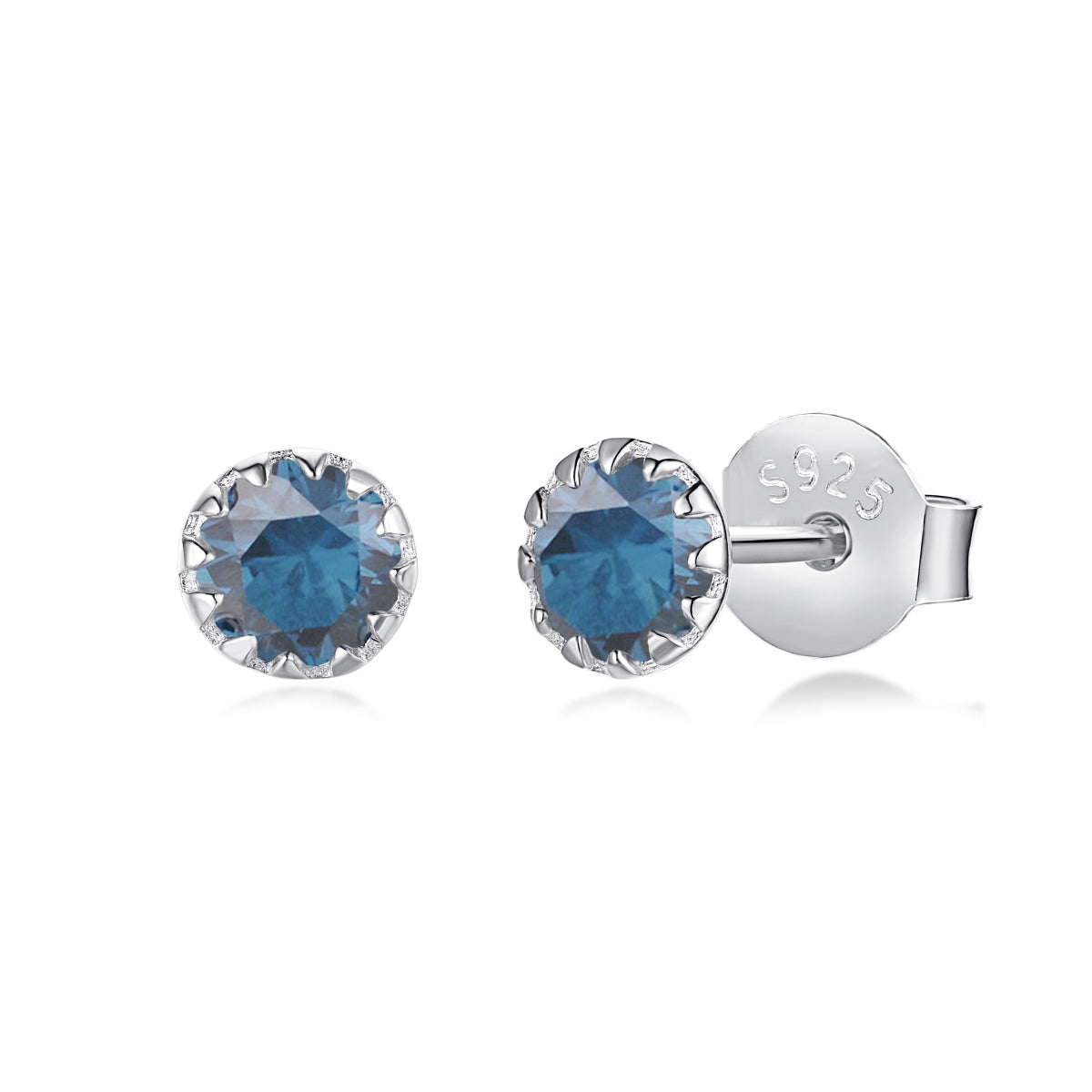 [Angela Jewelry]Sparkling Colorful Round Shape Earrings