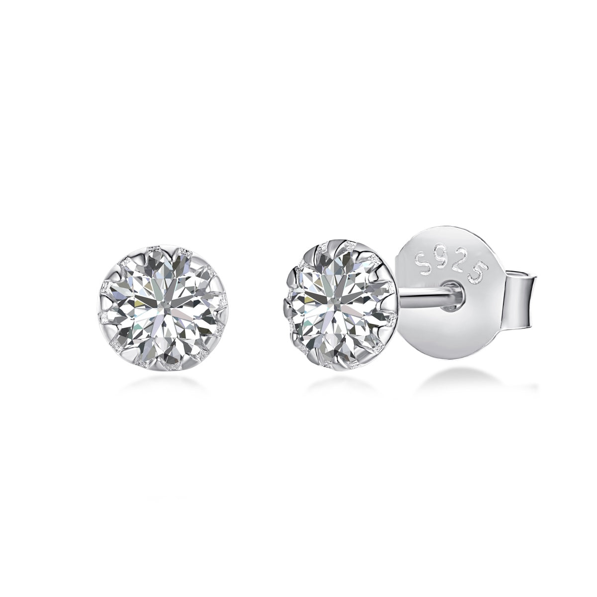 [Angela Jewelry]Sparkling Colorful Round Shape Earrings