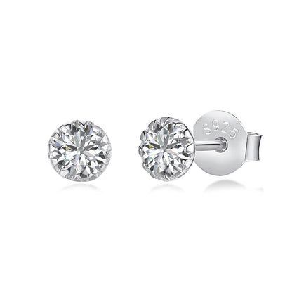 [Angela Jewelry]Sparkling Colorful Round Shape Earrings