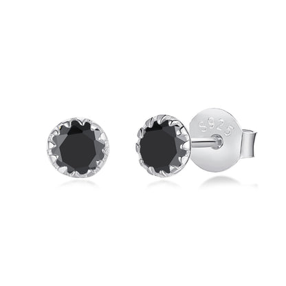 [Angela Jewelry]Sparkling Colorful Round Shape Earrings