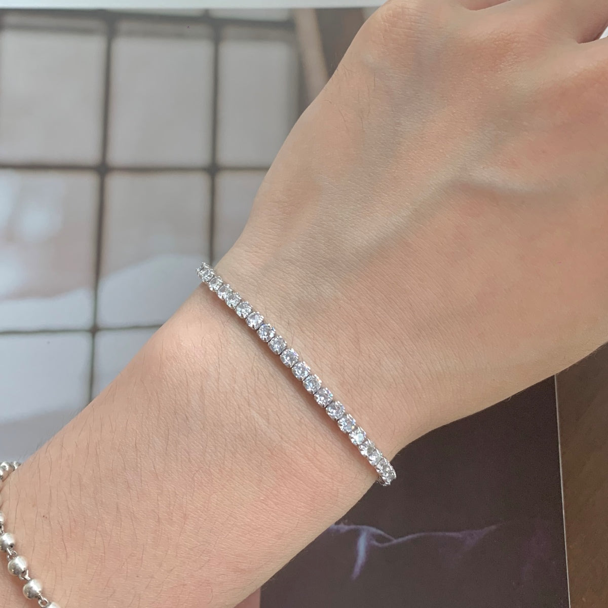 アンジェラジュエリー]輝くラウンドカットデイリーブレスレット