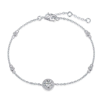 [Angela Jewelry]Dazzling Round Cut Shape Bracelet