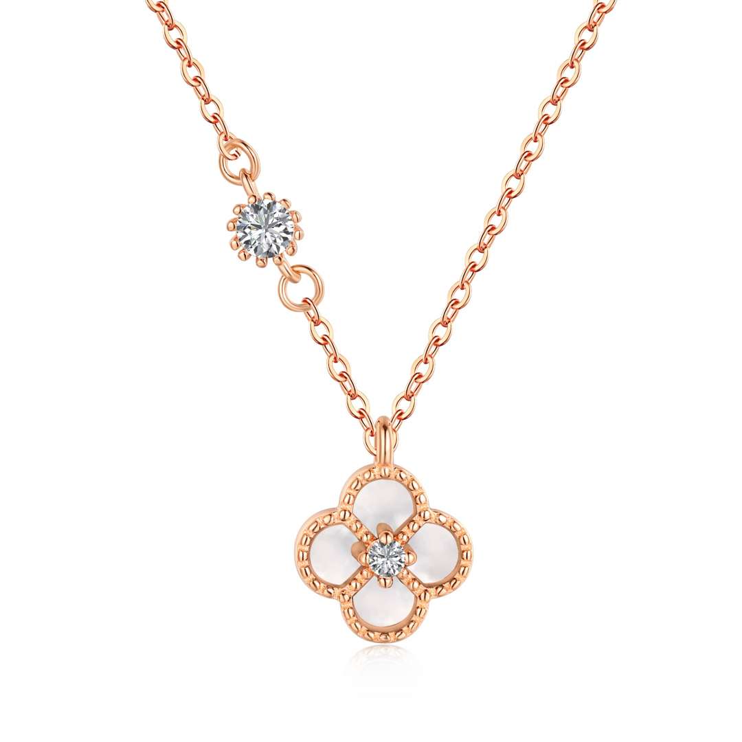 [Angela Jewelry]Delicate Flower Shape Necklace
