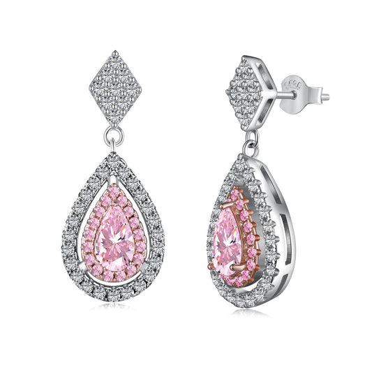 [Angela Jewelry]Ornate Delicate Water Drop Shape Banquet Earrings