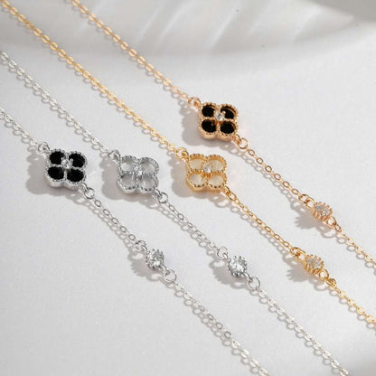 [Angela Jewelry]Delicate Four Leaf Clover Bracelet