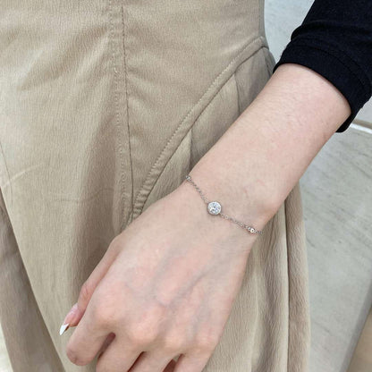 [Angela Jewelry]Dazzling Round Cut Shape Bracelet