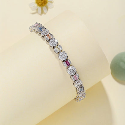 [Angela Jewelry]Dazzling Radiant Multi Cut Daily Bracelet