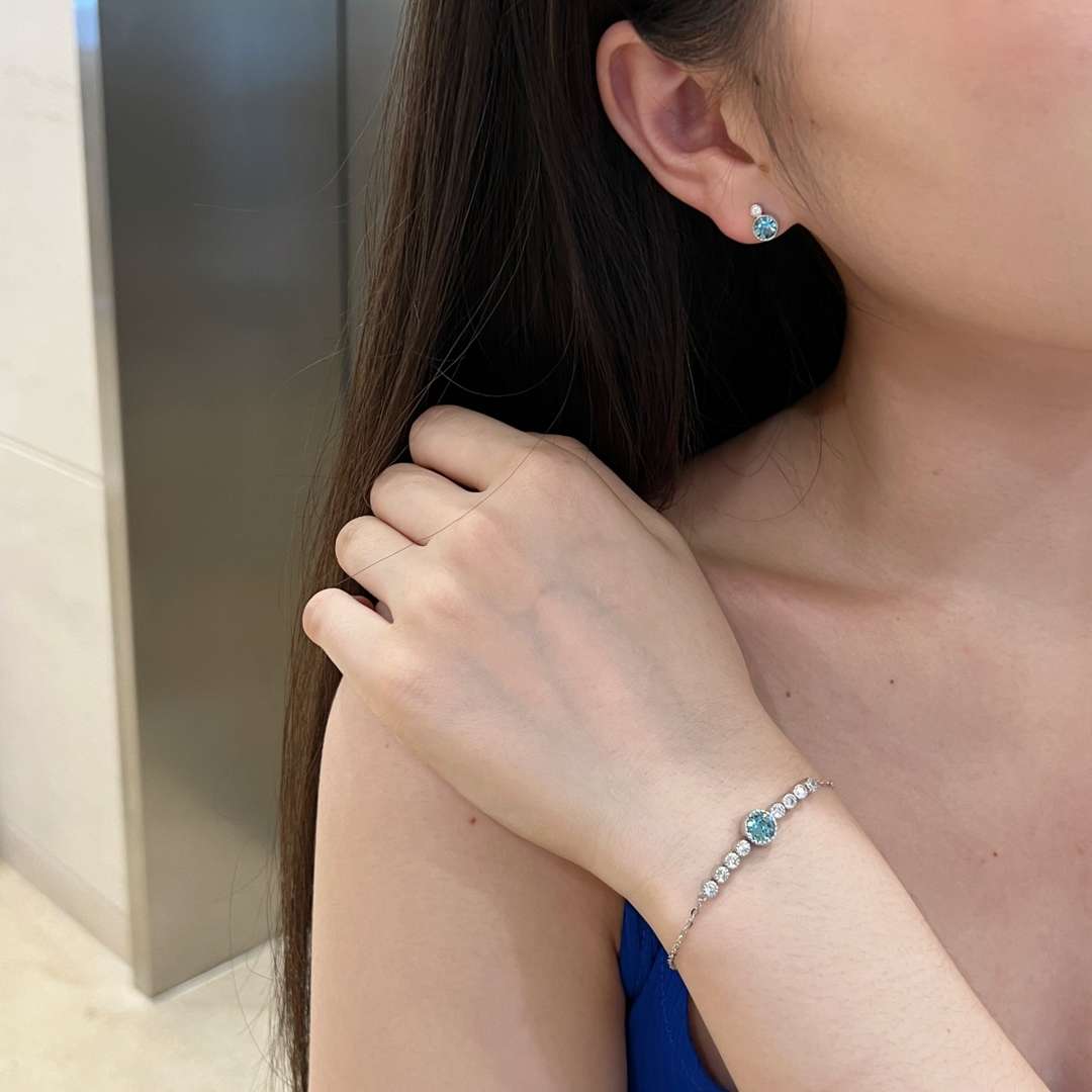 [Angela Jewelry]Luxurious Heart Of The Ocean Bracelet