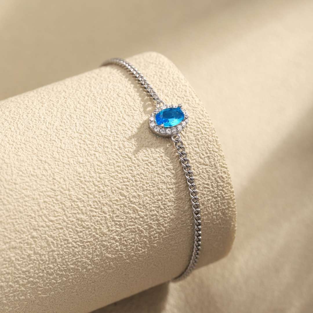 [Angela Jewelry]Exquisite Oval Shape Bracelet