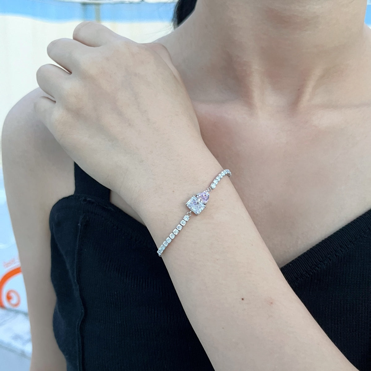 アンジェラジュエリー] まばゆいばかりのユニークなマルチシェイプのラバーブレスレット