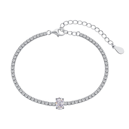 アンジェラジュエリー]0.75カラットの絶妙なオーバルカットデイリーブレスレット