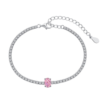 アンジェラジュエリー]0.75カラットの絶妙なオーバルカットデイリーブレスレット