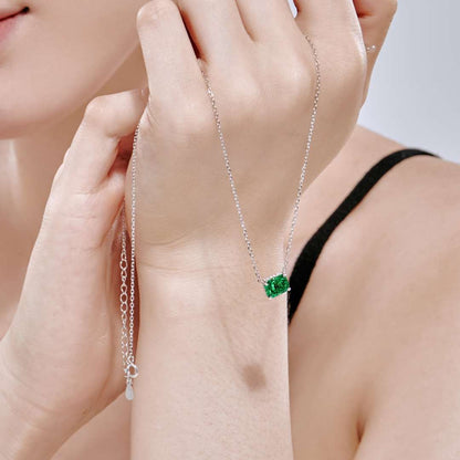 Angela Jewelry]Luxurious Square Shape Colorful Necalack