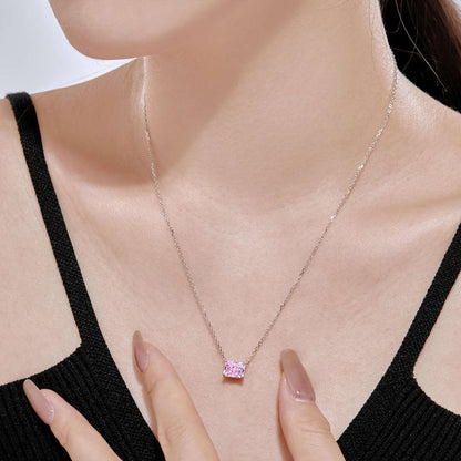 [Angela Jewelry]Luxurious Square Shape Colorful Necalack
