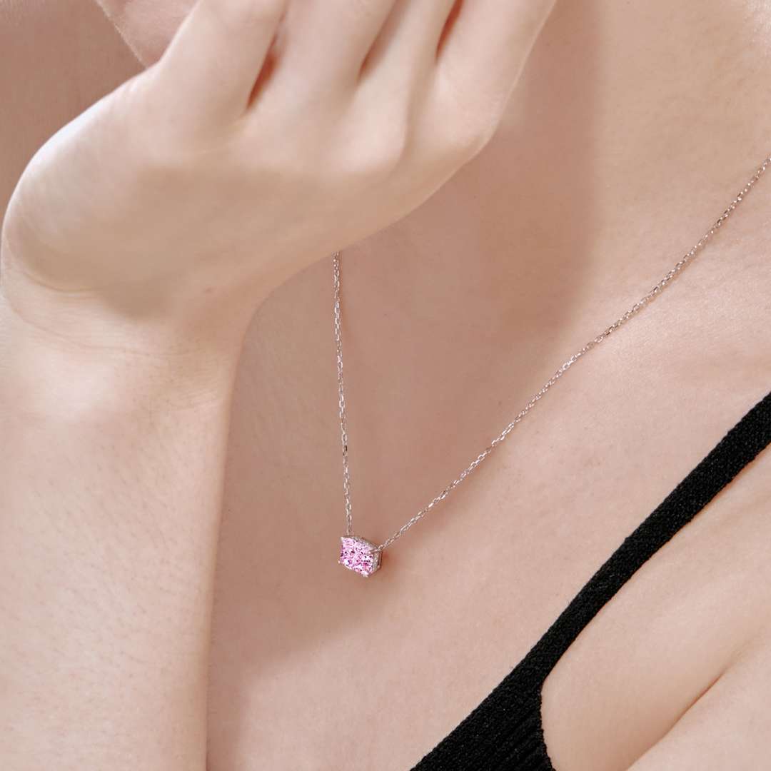 [Angela Jewelry]Luxurious Square Shape Colorful Necalack