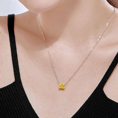 [Angela Jewelry]Luxurious Square Shape Colorful Necalack